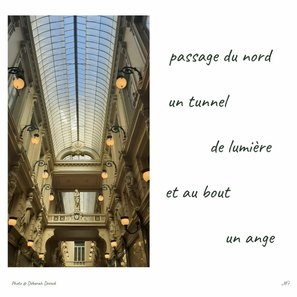 passage du nord
un tunnel de lumière 
et au bout un ange 